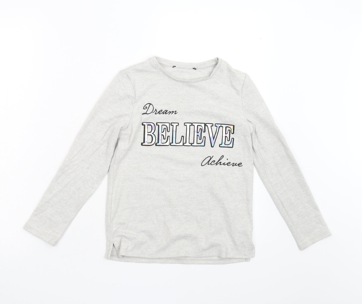 George Girls Grey  Fleece Pullover Jumper Size 8-9 Years
