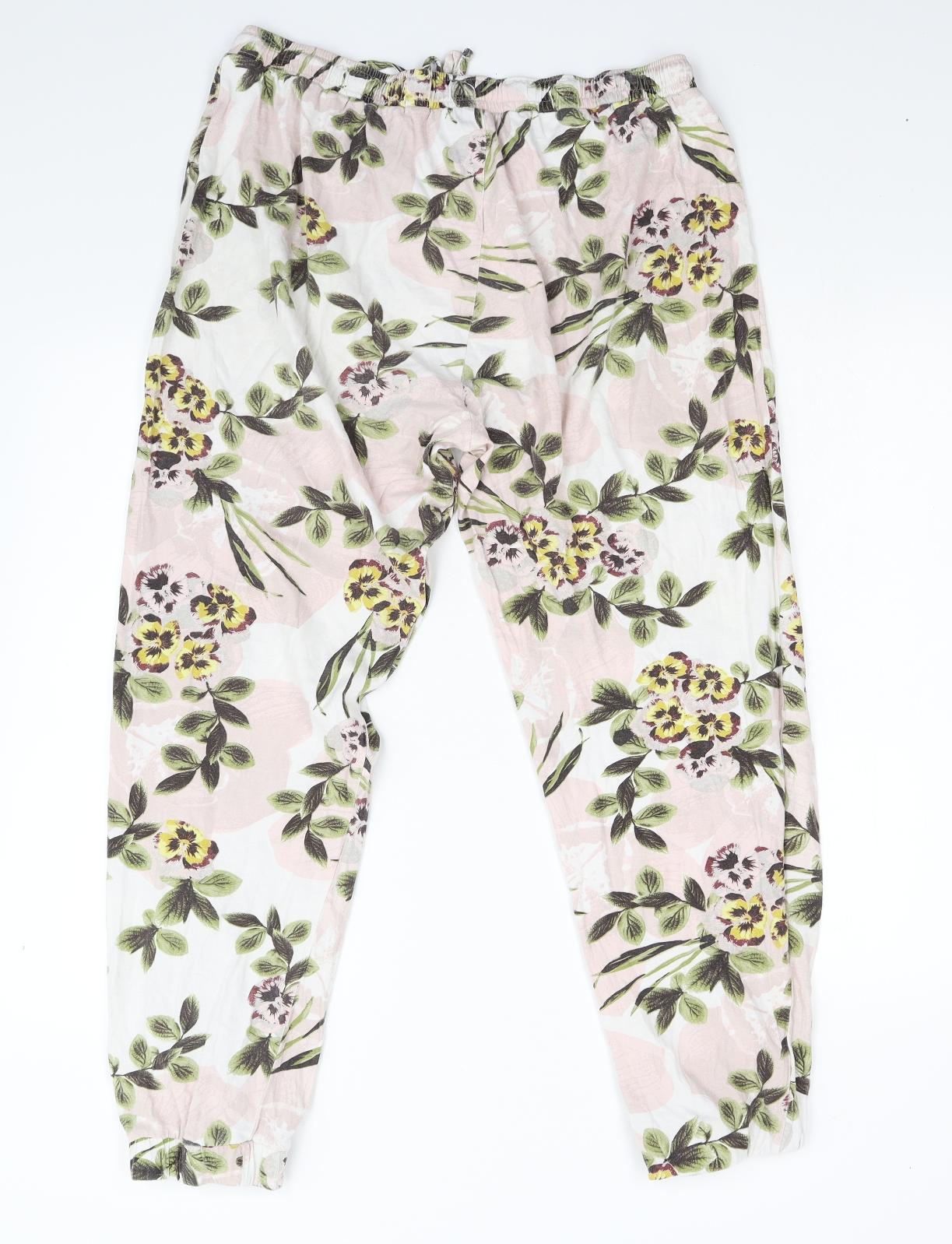 NEXT Womens Pink Floral  Trousers  Size L L28 in