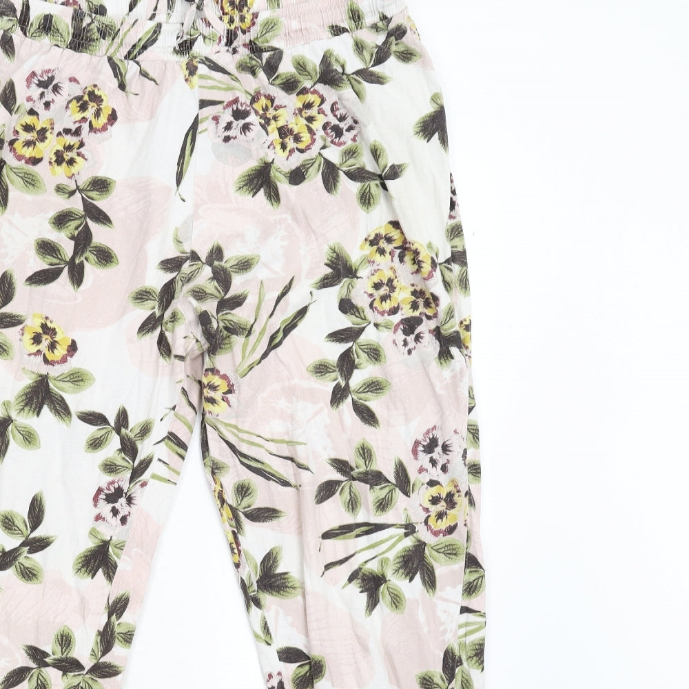 NEXT Womens Pink Floral  Trousers  Size L L28 in