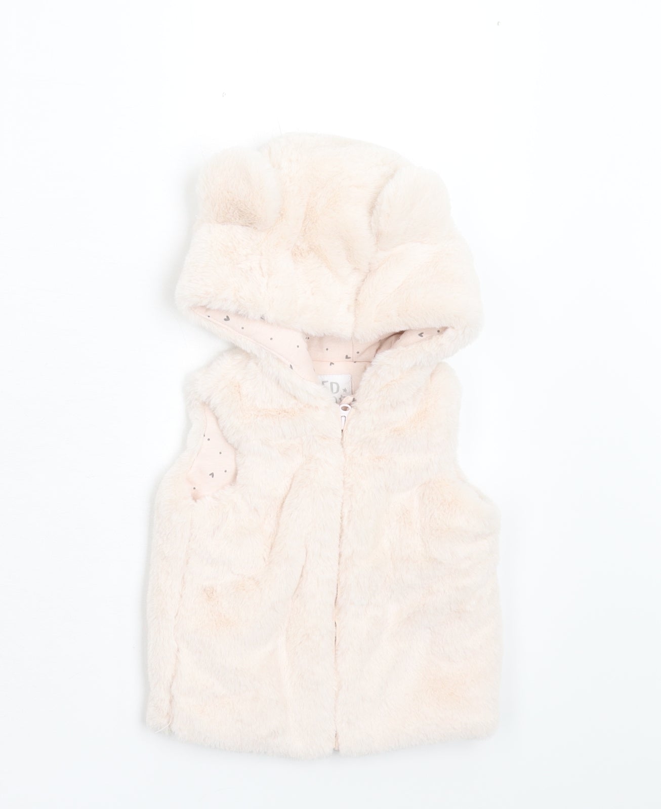 F&F Girls Pink   Gilet Waistcoat Size 3-6 Months