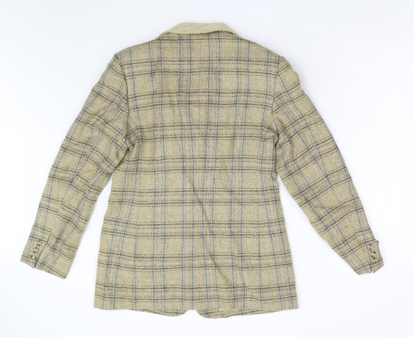 Aquascutum Womens Yellow Check  Jacket Blazer Size 10