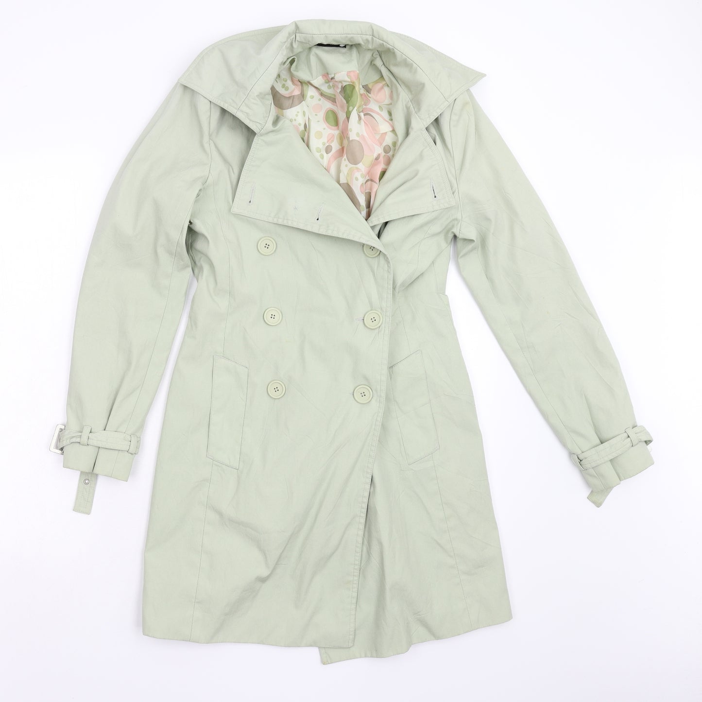 Preworn Womens Beige   Trench Coat Coat Size 10