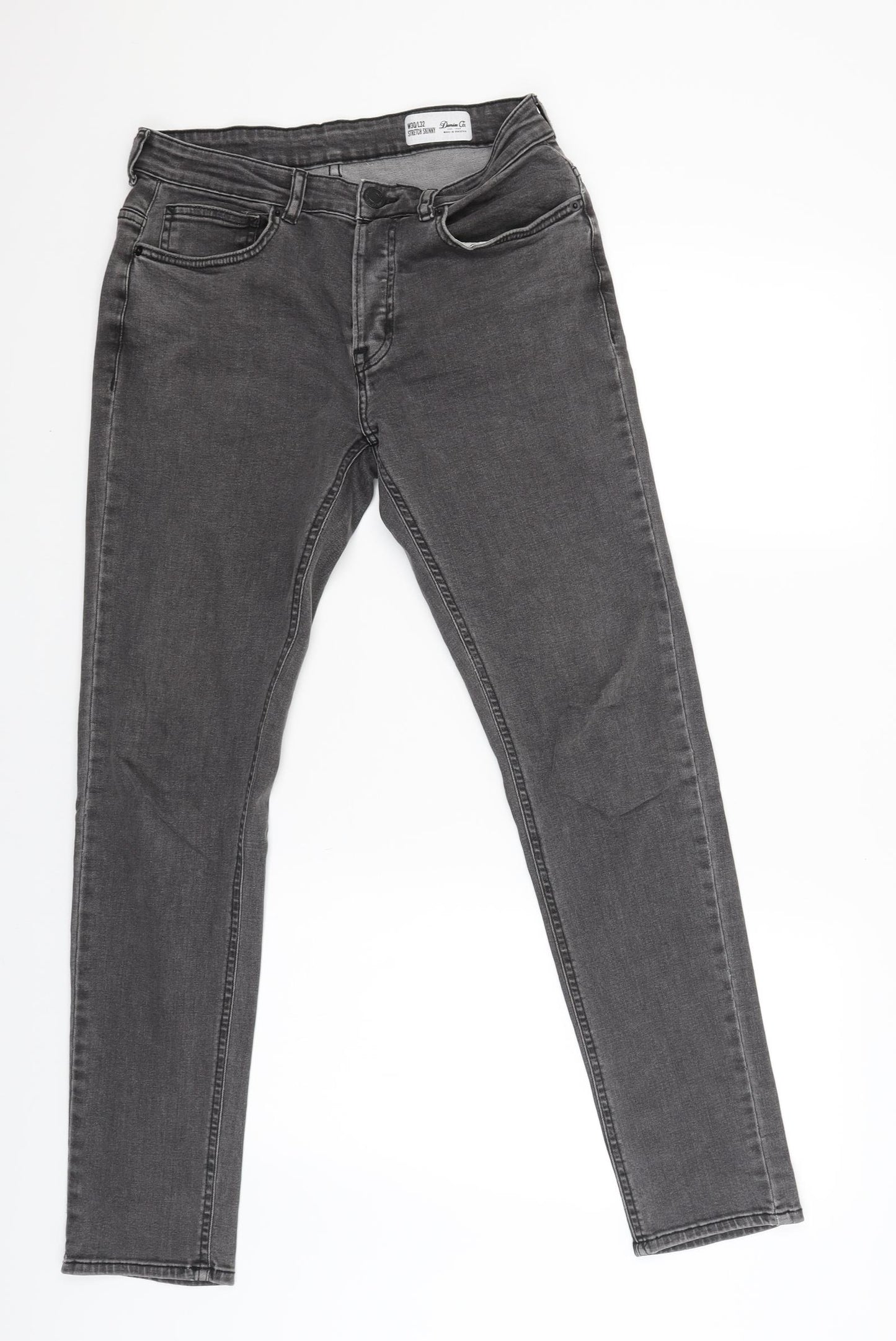 Denim & Co. Womens Grey   Straight Jeans Size 30 L31 in