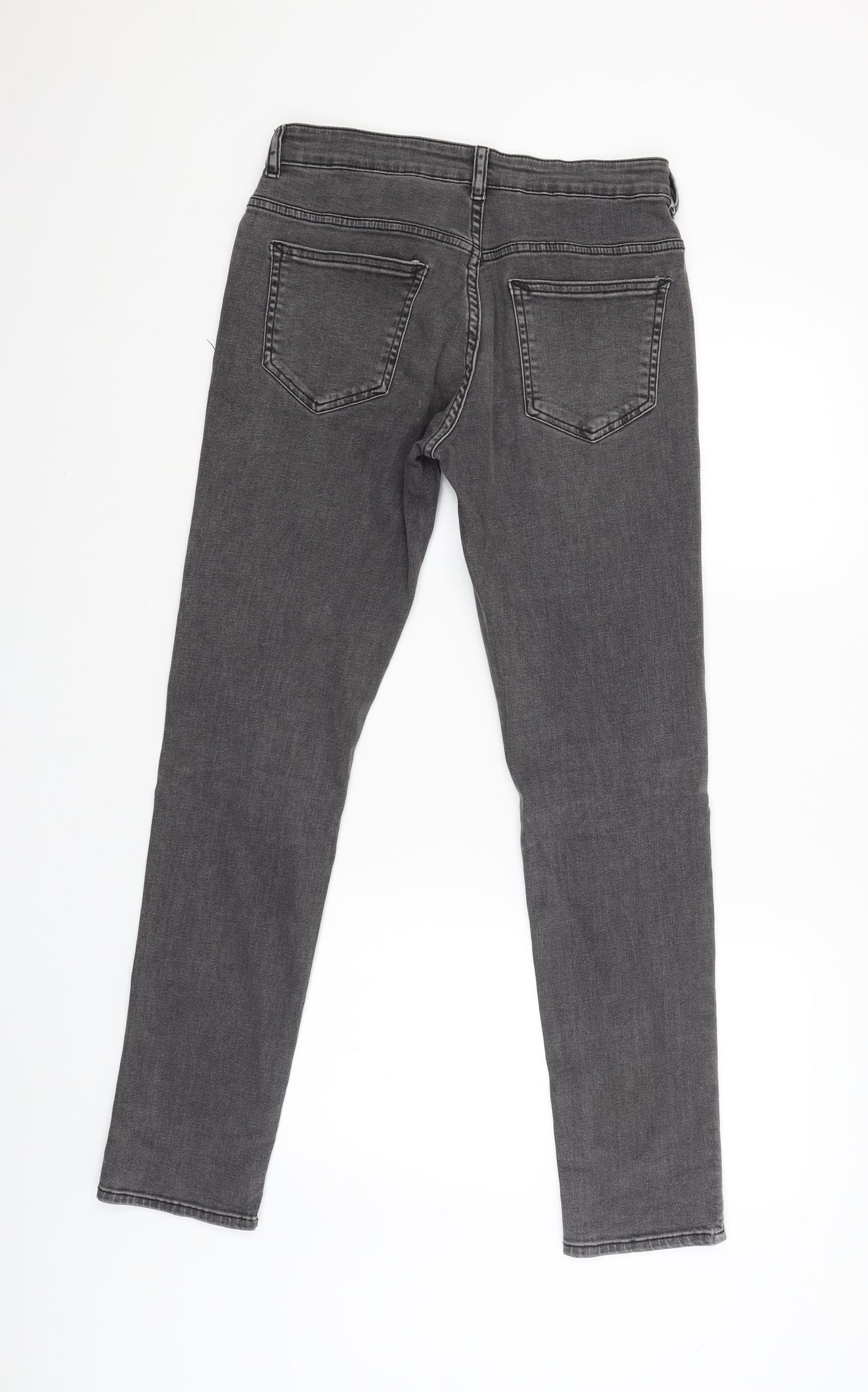 Denim & Co. Womens Grey   Straight Jeans Size 30 L31 in