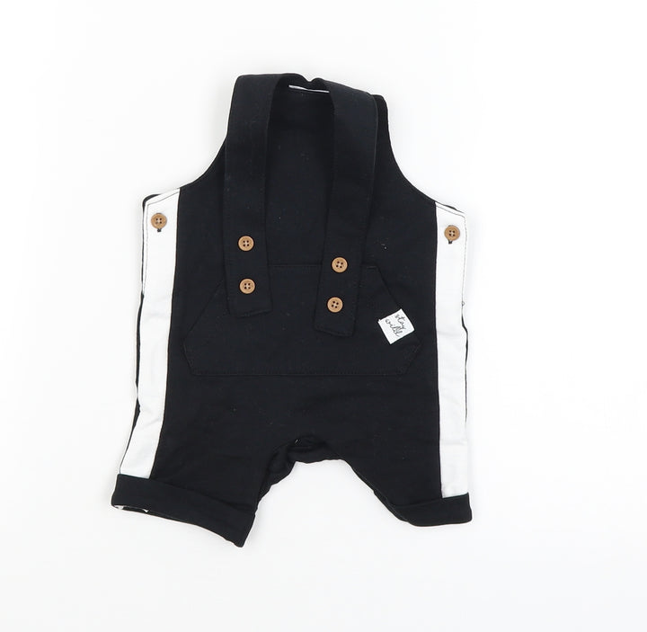 F&F Boys Black Dungaree One-Piece Size 0-3 Months
