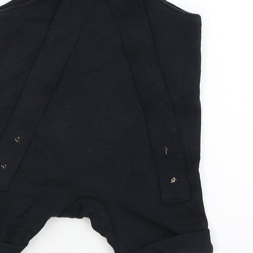 F&F Boys Black   Dungaree One-Piece Size 0-3 Months