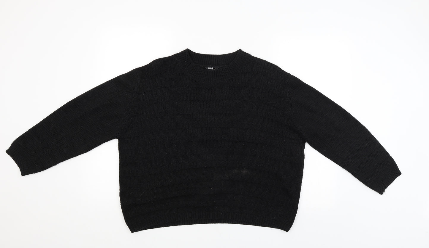 Pep&Co Womens Black   Pullover Jumper Size 14