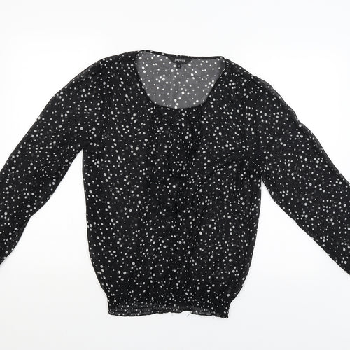 Papaya Womens Black   Basic Blouse Size 12