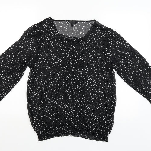 Papaya Womens Black   Basic Blouse Size 12