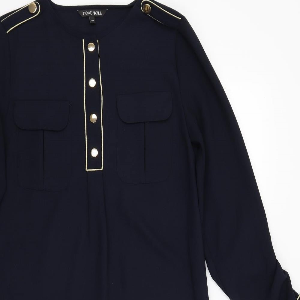 NEXT Womens Blue   Basic Button-Up Size 12