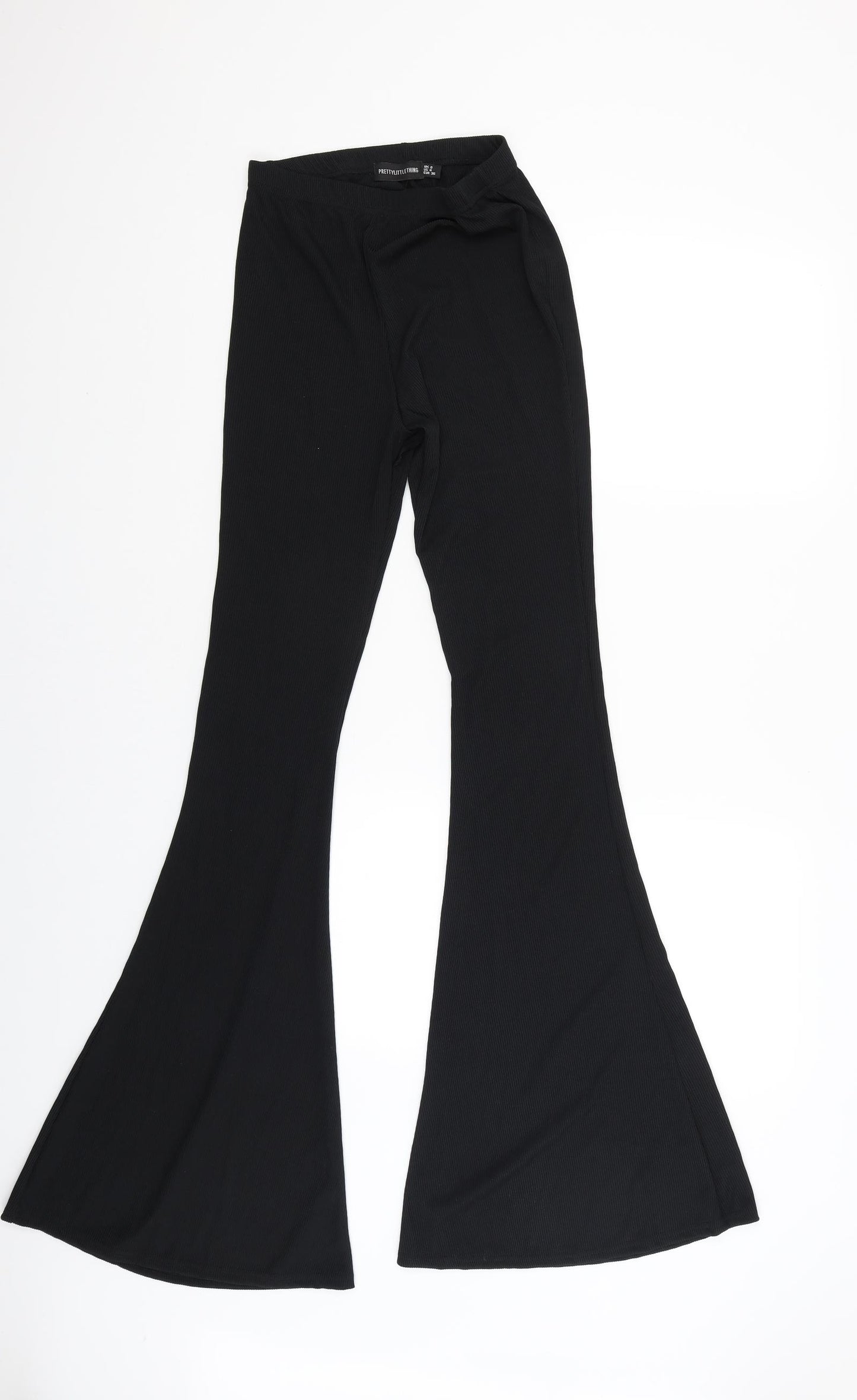 PRETTYLITTLETHING Womens Black   Capri Trousers Size 8 L25 in