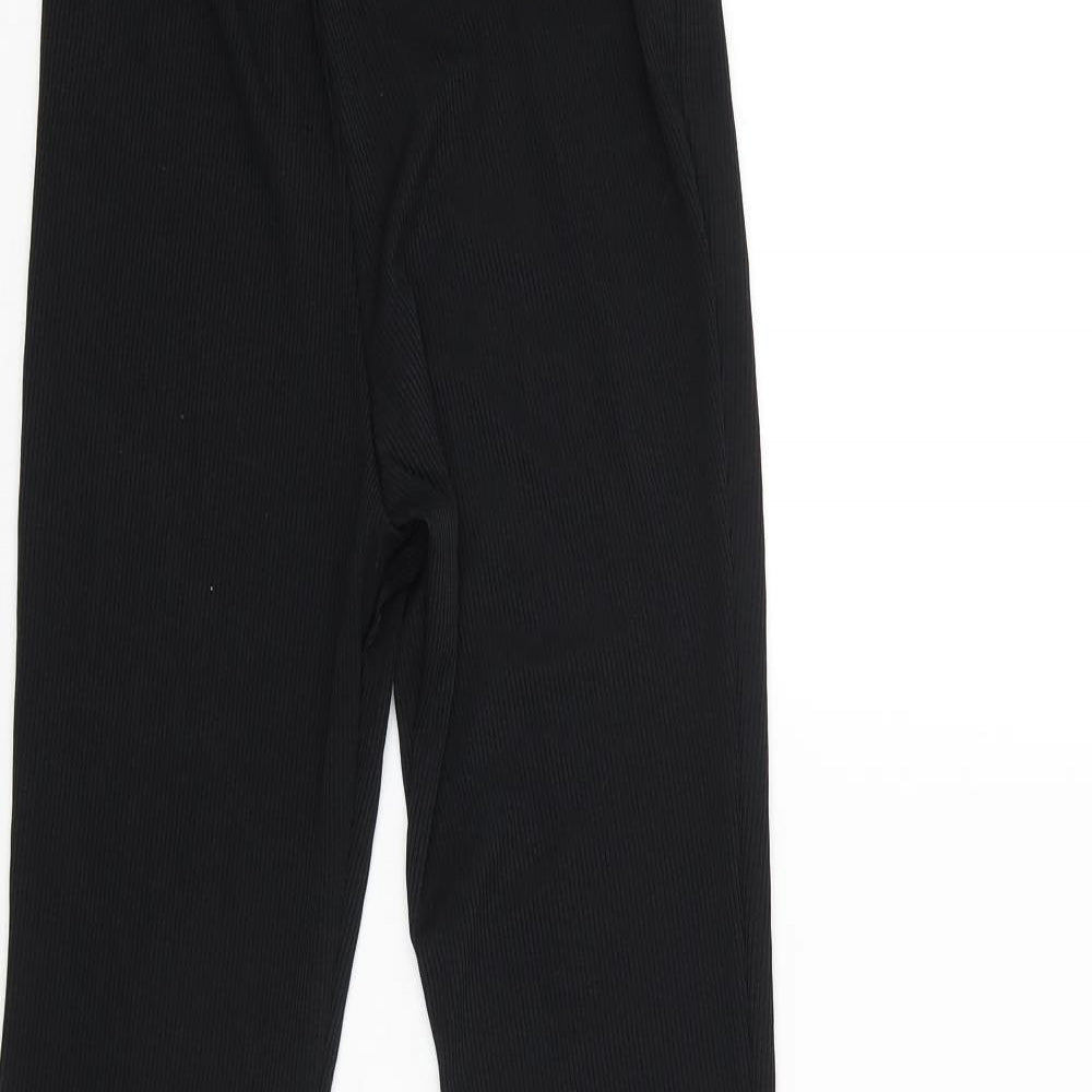 PRETTYLITTLETHING Womens Black   Capri Trousers Size 8 L25 in