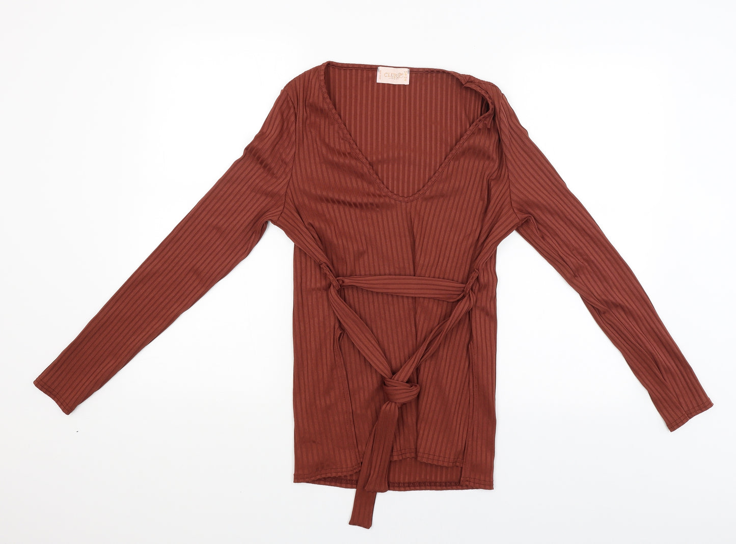 Club London Womens Brown   Basic Blouse Size 8