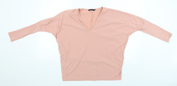 Boohoo Womens Pink   Pullover Jumper Size 10