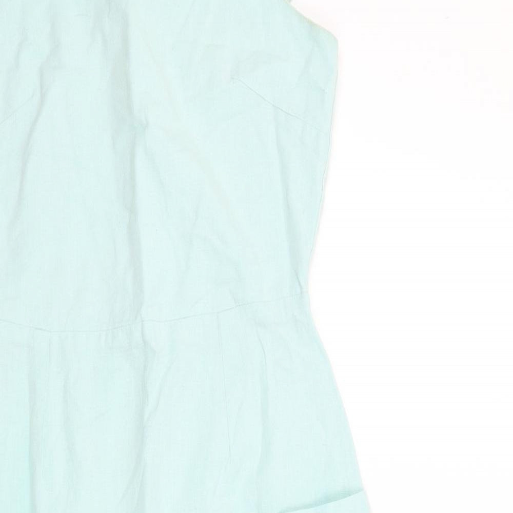 Warehouse Womens Green   Tank Dress  Size 8