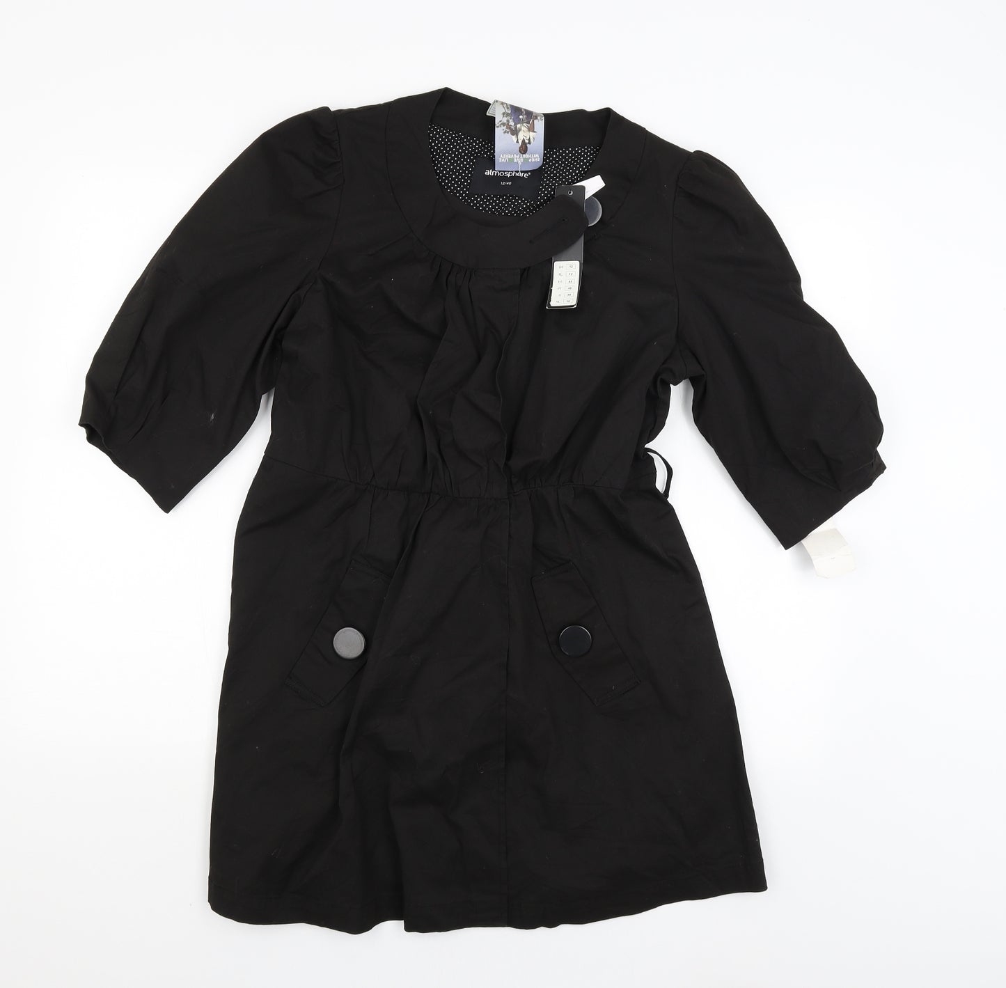 Atmosphere Womens Black   Jacket Coat Size 12