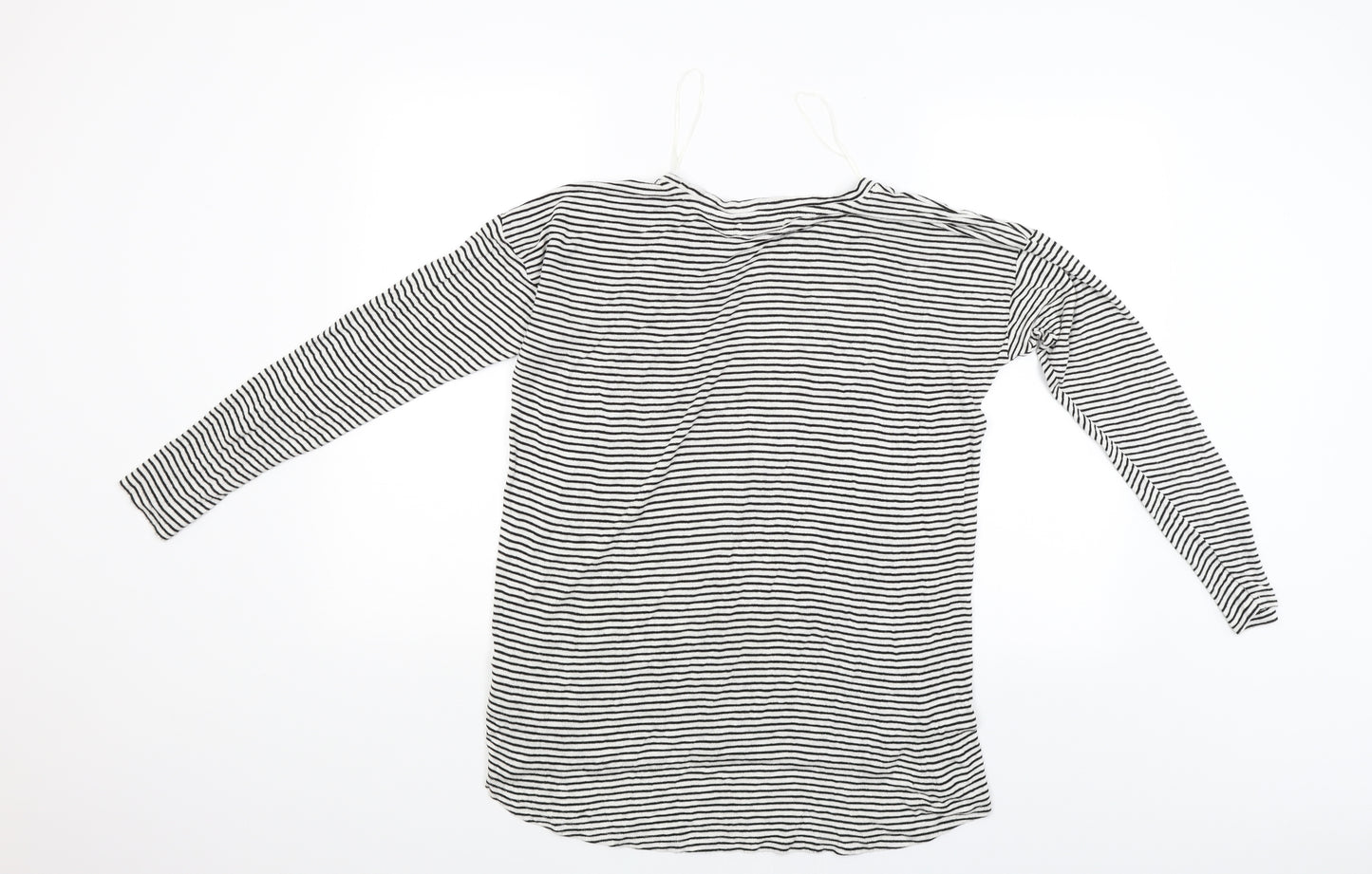 Papaya Womens Black Striped  Basic Blouse Size S