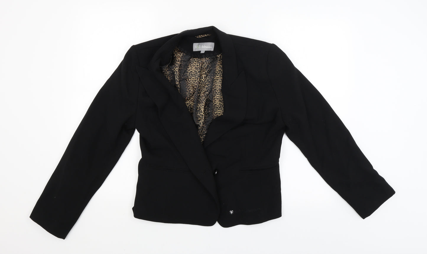 M&S Womens Black   Jacket Blazer Size 14