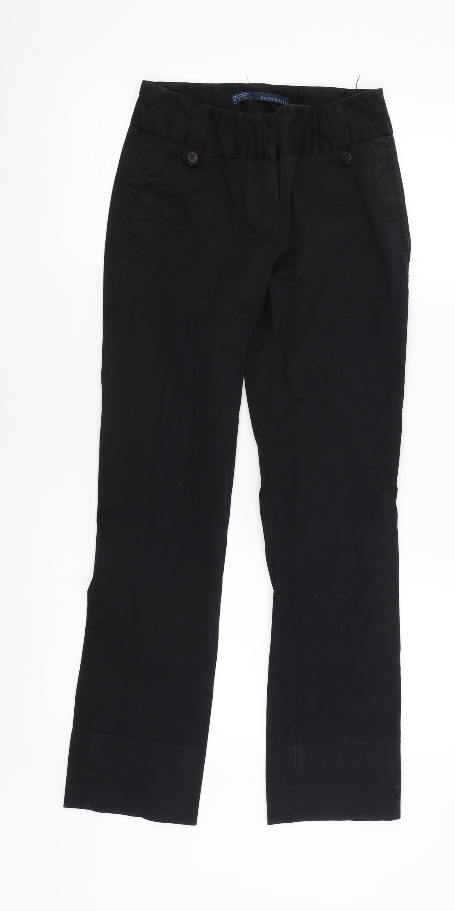 Zara Womens Black   Trousers  Size 4 L27 in