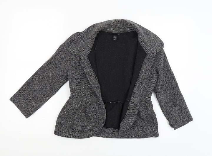 H&M Womens Grey   Jacket Coat Size S