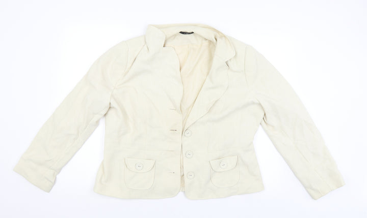 BM Womens Beige Jacket Size 18