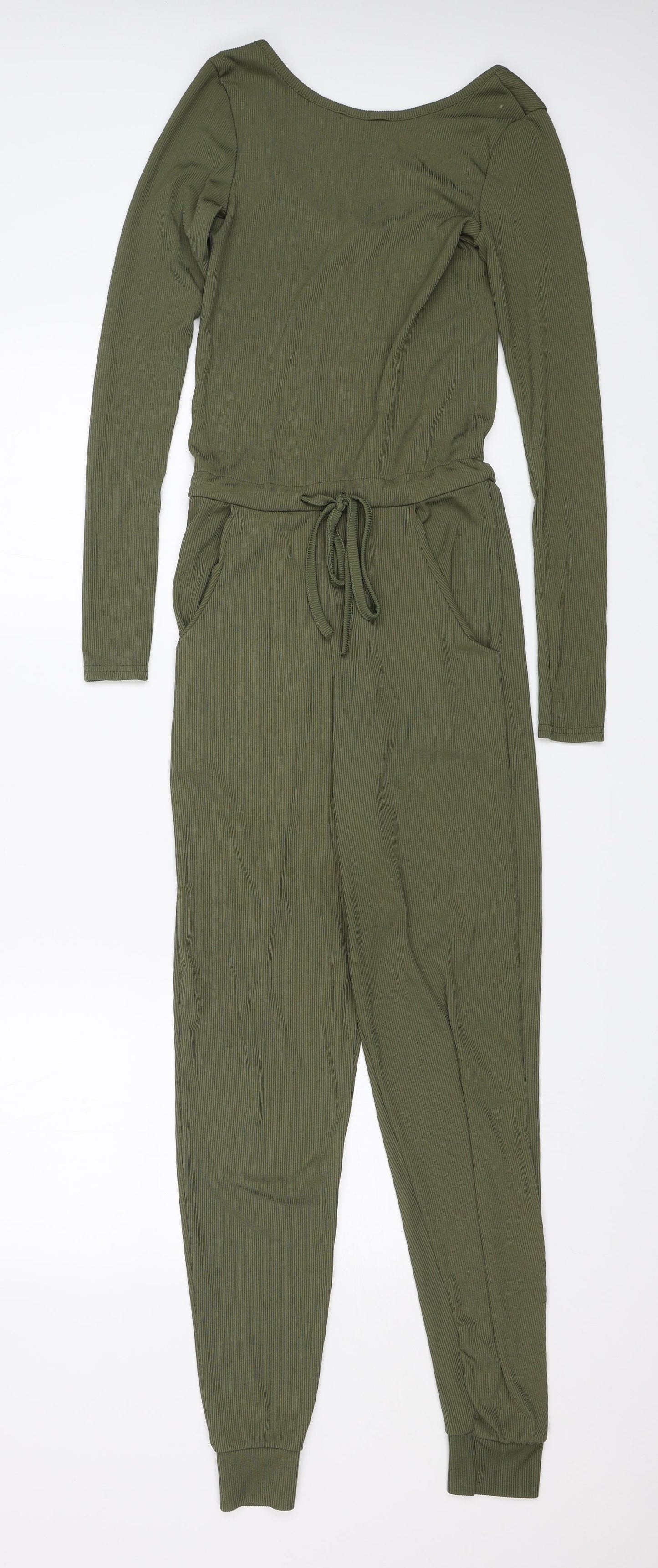 Boohoo Womens Green   Jumpsuit One-Piece Size 4
