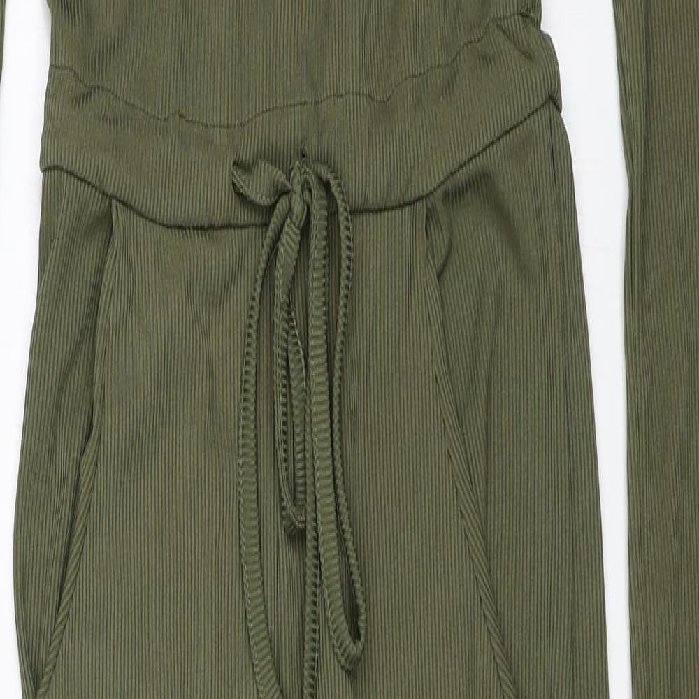 Boohoo Womens Green   Jumpsuit One-Piece Size 4