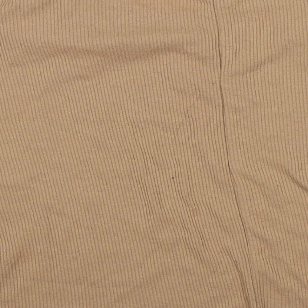 Boohoo Womens Brown   Basic T-Shirt Size 4