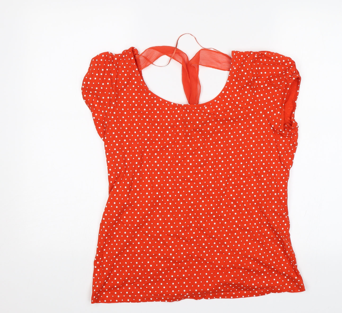 George Womens Red Polka Dot  Basic Blouse Size 18