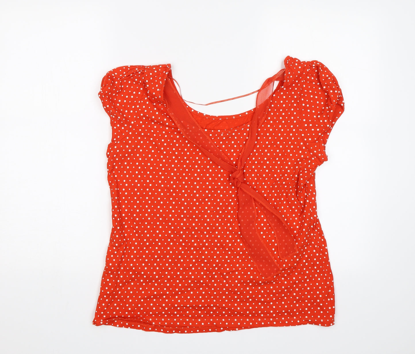 George Womens Red Polka Dot  Basic Blouse Size 18