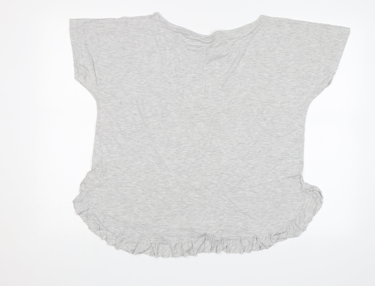 George Womens Grey   Basic T-Shirt Size 14  - Waiting for the weekend
