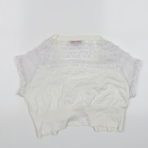 Be Beau Womens White   Cardigan Jumper Size 12