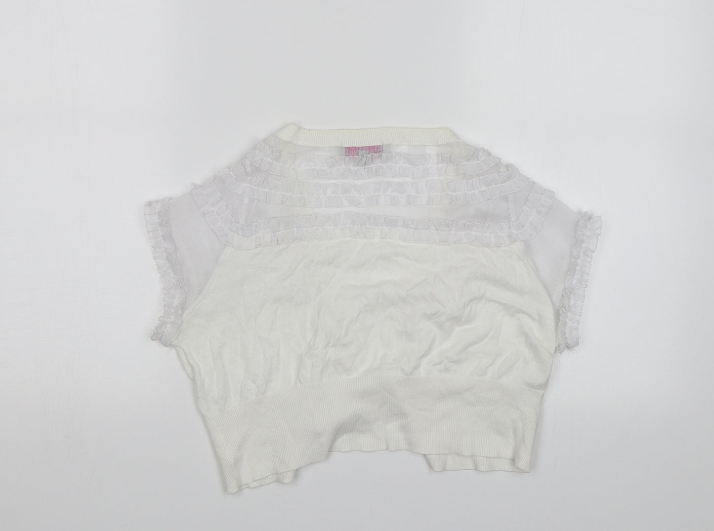 Be Beau Womens White   Cardigan Jumper Size 12