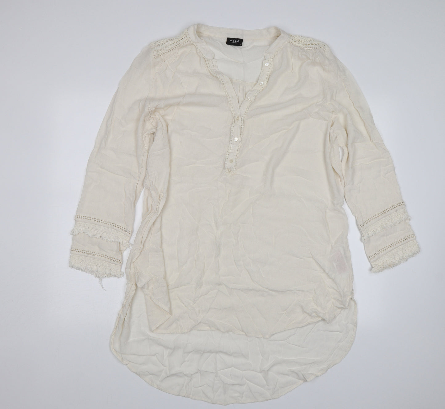 VILA Womens White   Tunic Blouse Size L