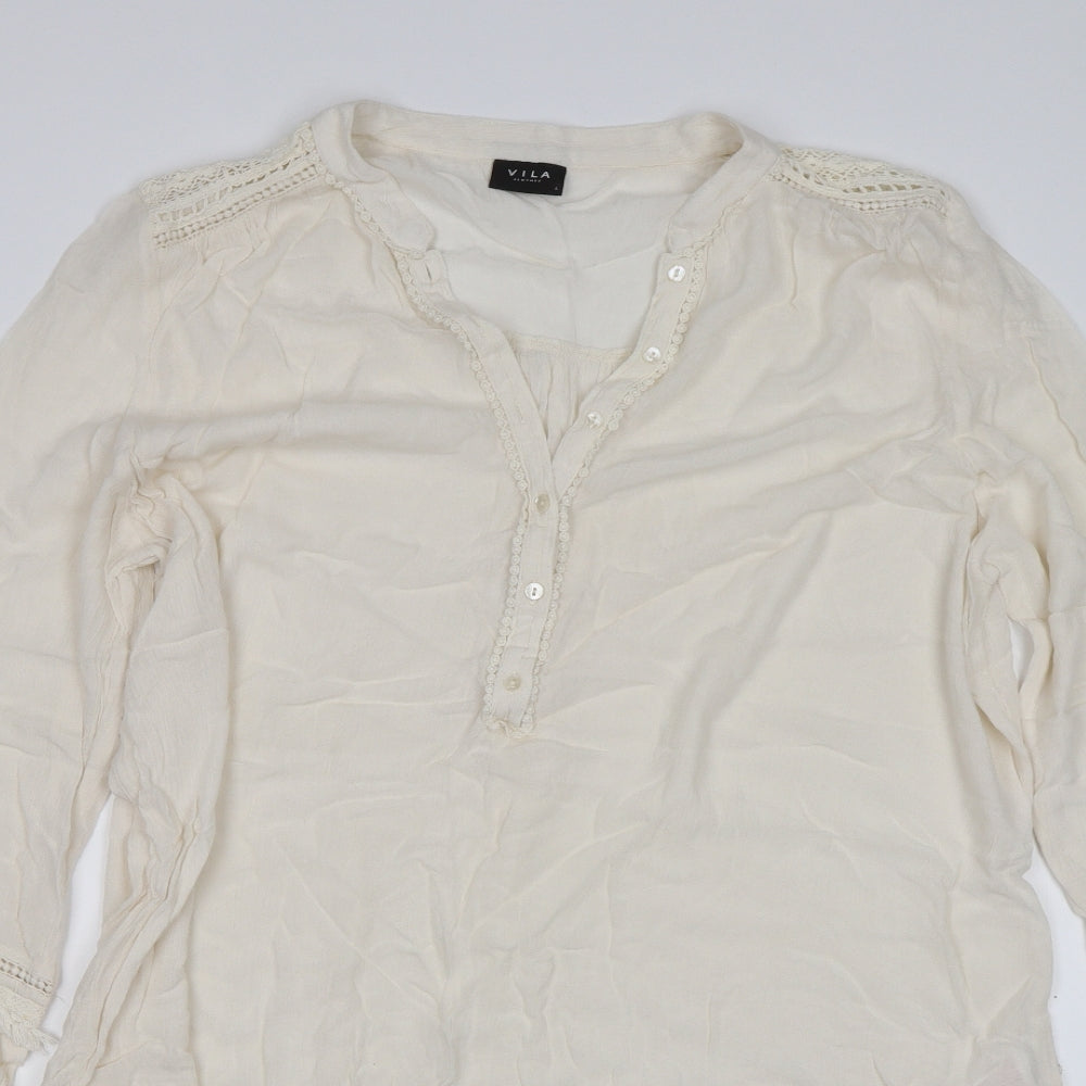 VILA Womens White   Tunic Blouse Size L