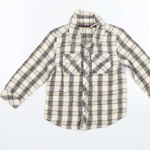 TU Baby White Plaid   Button-Up Size 12-18 Months
