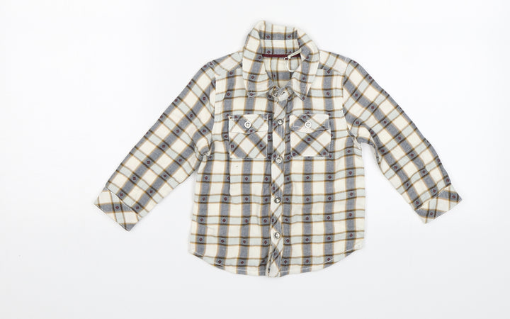 TU Baby White Plaid Button-Up Size 12-18 Months