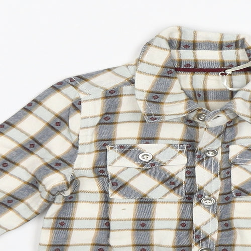 TU Baby White Plaid   Button-Up Size 12-18 Months