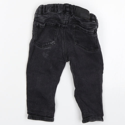 H&M Baby Black  Denim Jogger Jeans Size 9 Months