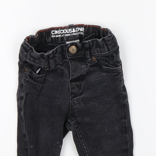 H&M Baby Black  Denim Jogger Jeans Size 9 Months
