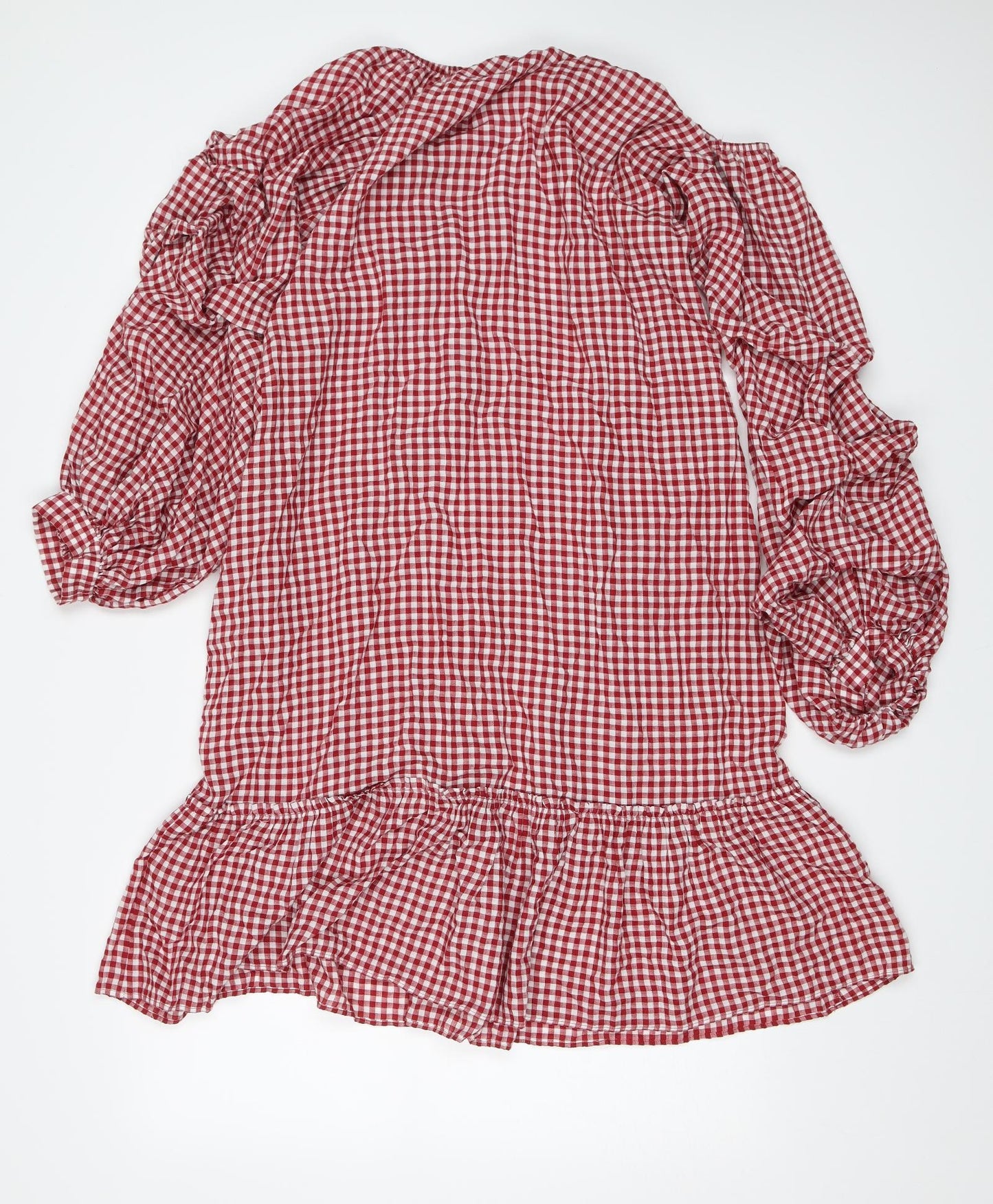 Zara Womens Red Check  Shift  Size M