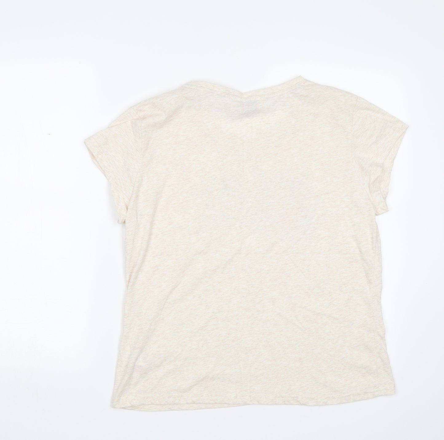 Love to Lounge Womens Beige Solid  Top Pyjama Top Size M  - Owl