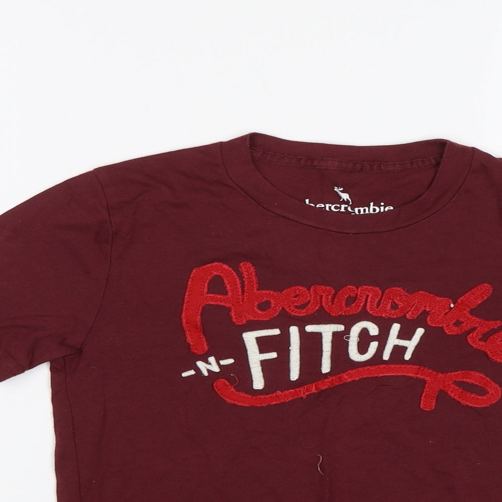 Abercrombie & Fitch Girls Red   Basic T-Shirt Size 7-8 Years