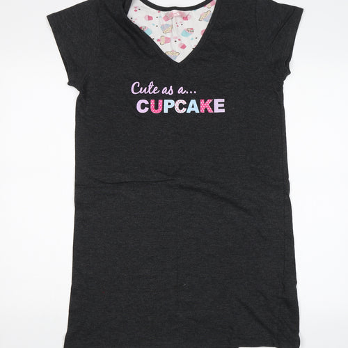 Secret Possesions Womens Grey Solid  Top Dress Size M  - Cute as a cupcake