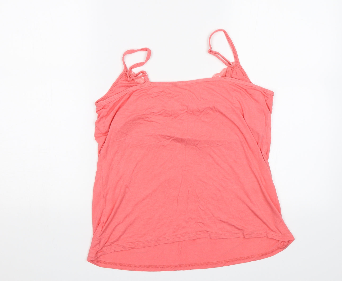 George Womens Pink Solid  Cami Pyjama Top Size 12