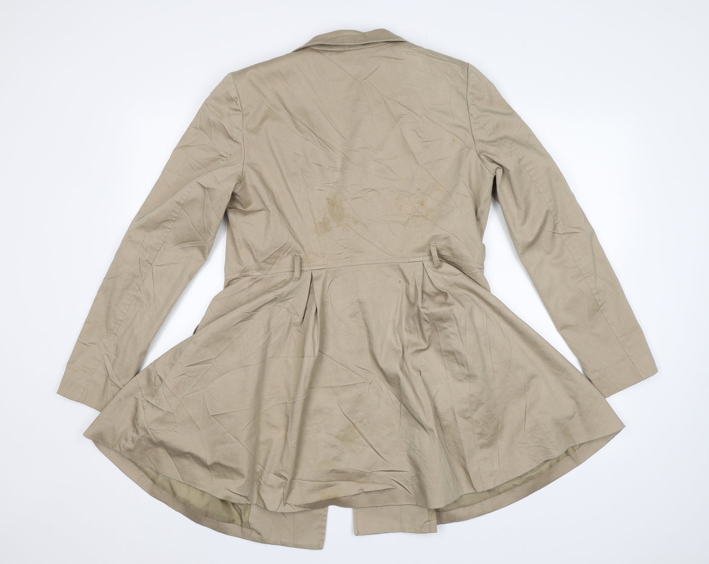 Divided Womens Beige   Overcoat Jacket Size 8