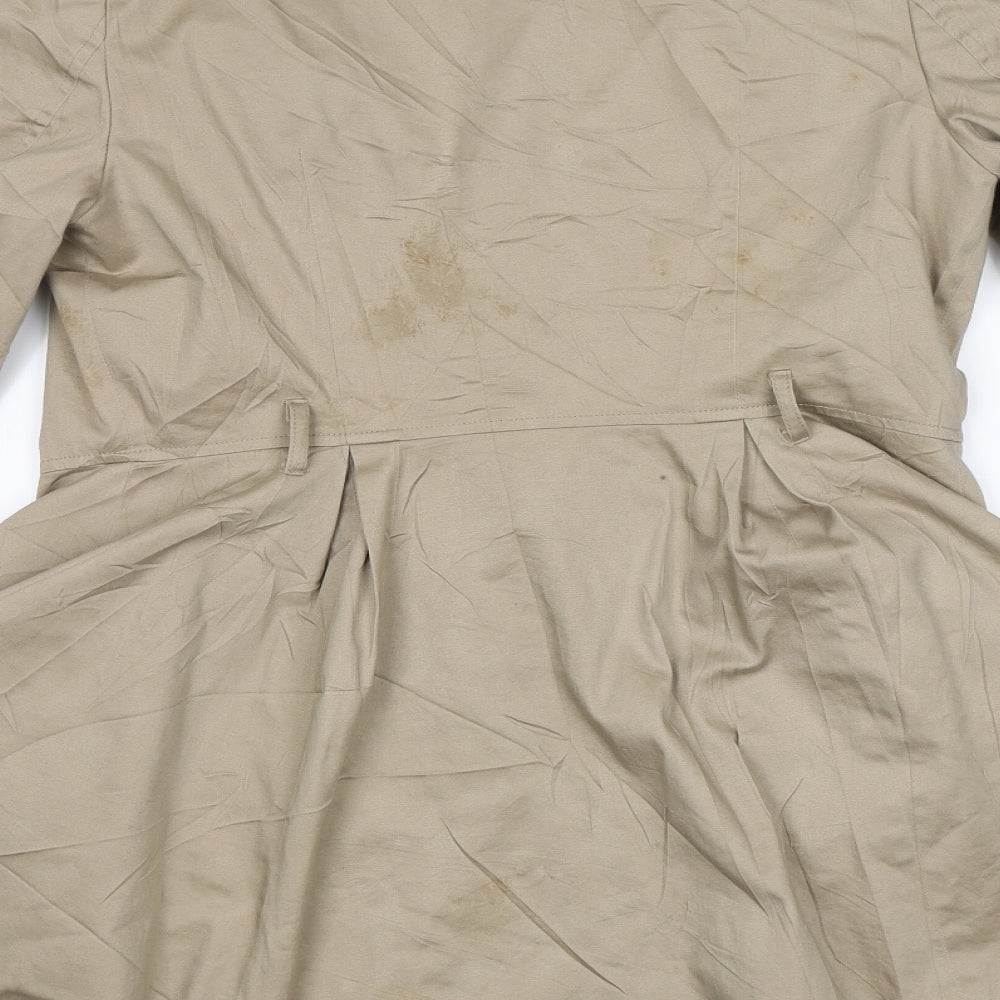 Divided Womens Beige   Overcoat Jacket Size 8