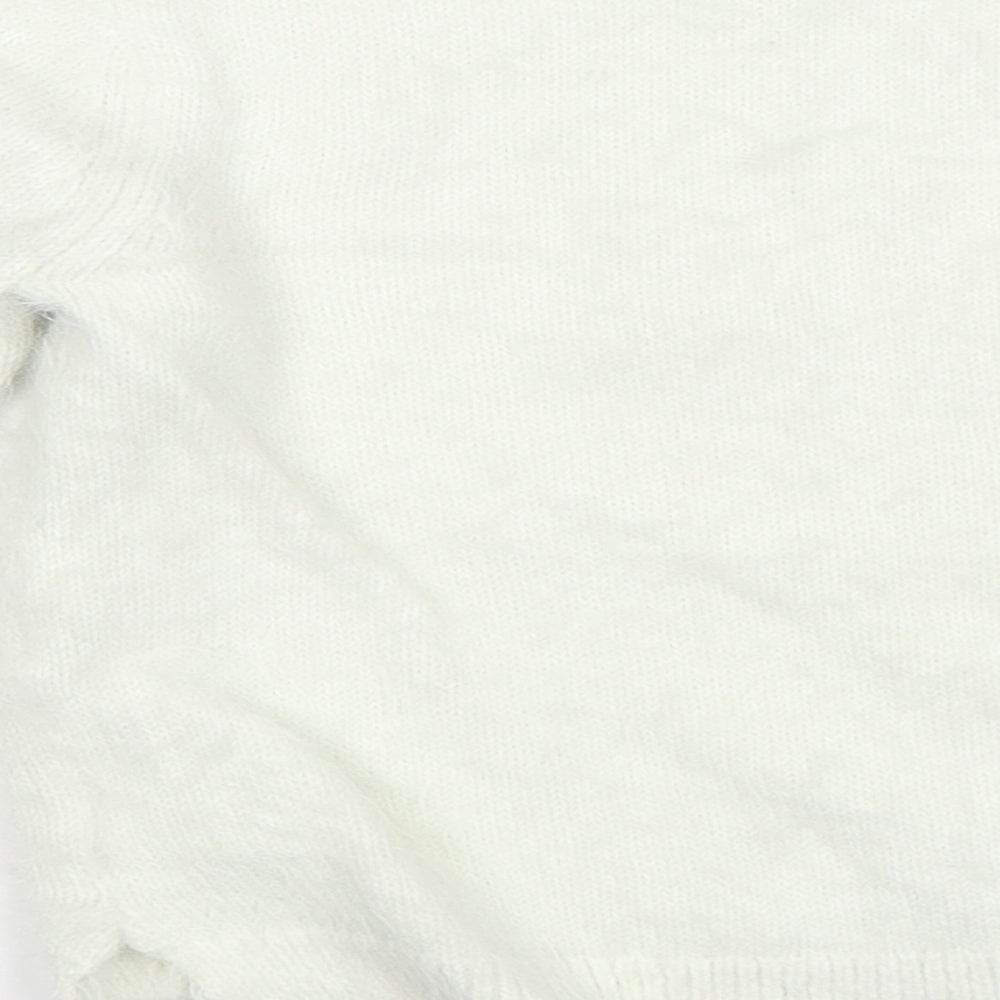 H&M Girls White   Pullover Jumper Size 5-6 Years