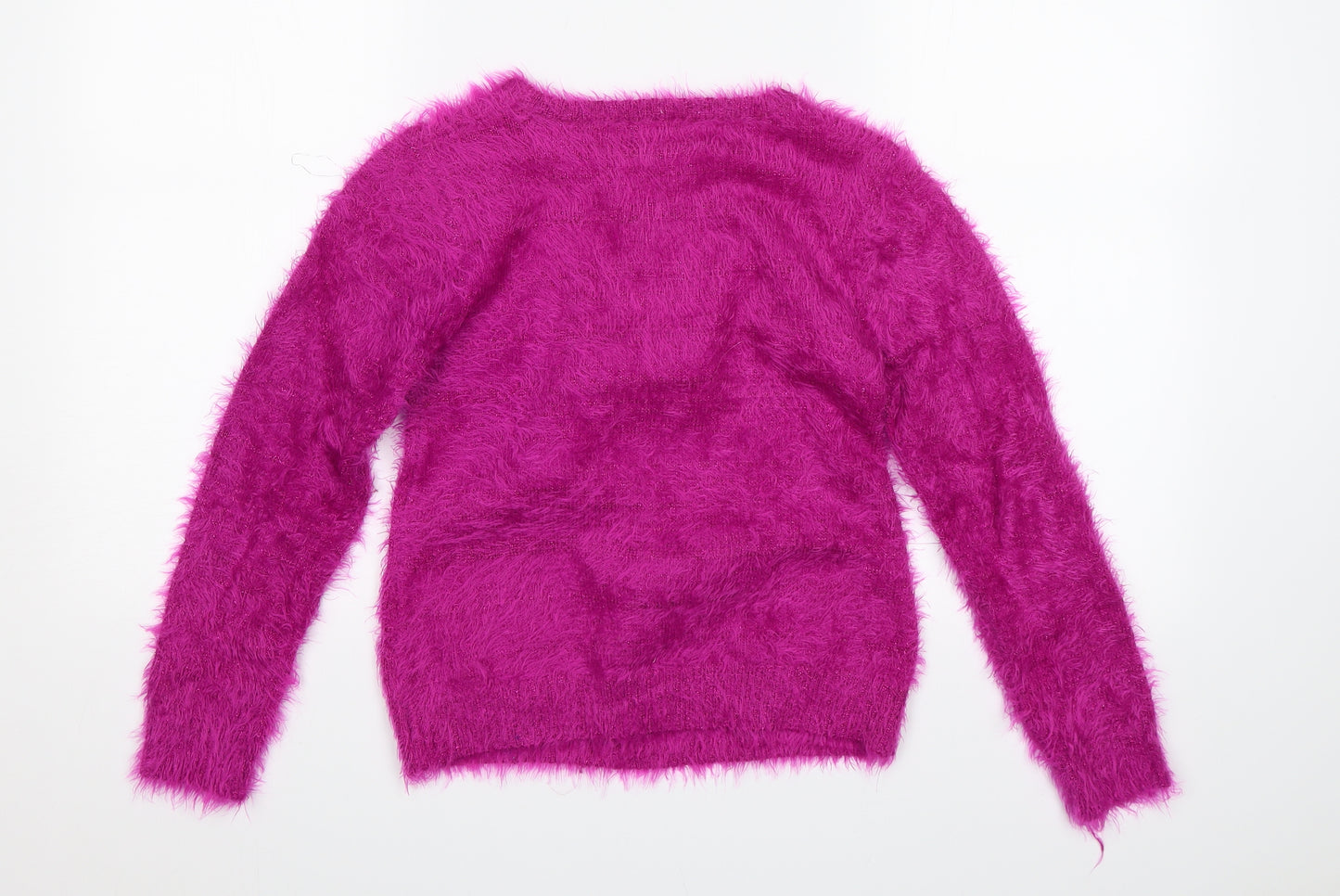 M&Co Girls Pink   Pullover Jumper Size 9-10 Years  - Christmas jumper