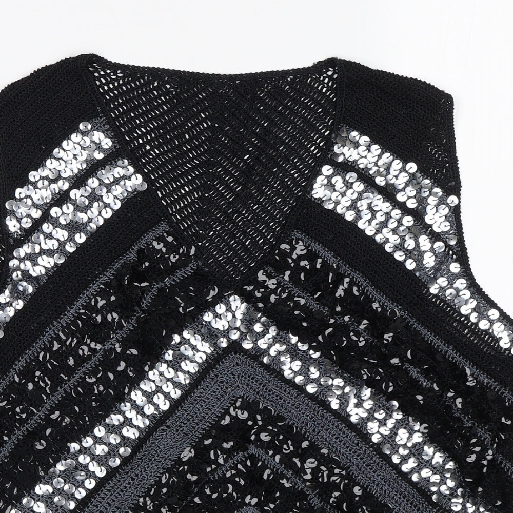 Marks and Spencer Womens Black Striped  Basic Blouse Size 18